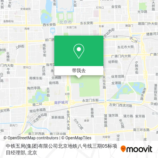 中铁五局(集团)有限公司北京地铁八号线三期05标项目经理部地图