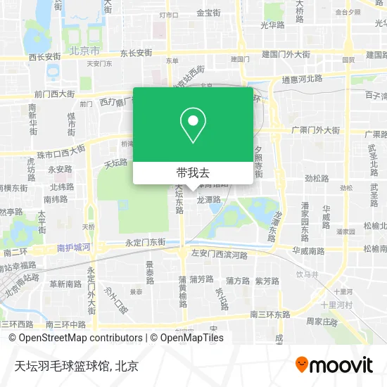 天坛羽毛球篮球馆地图