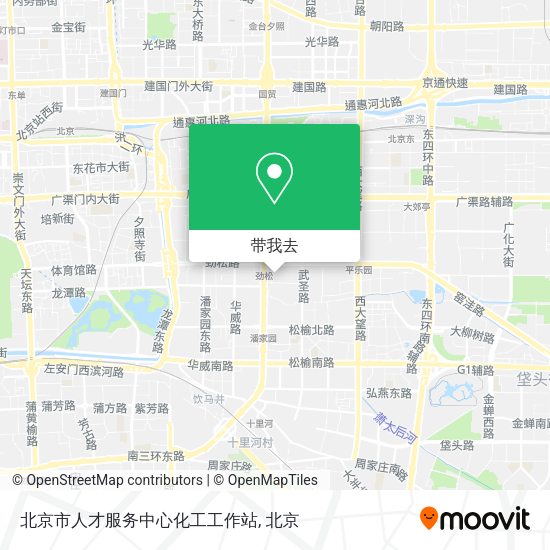 北京市人才服务中心化工工作站地图