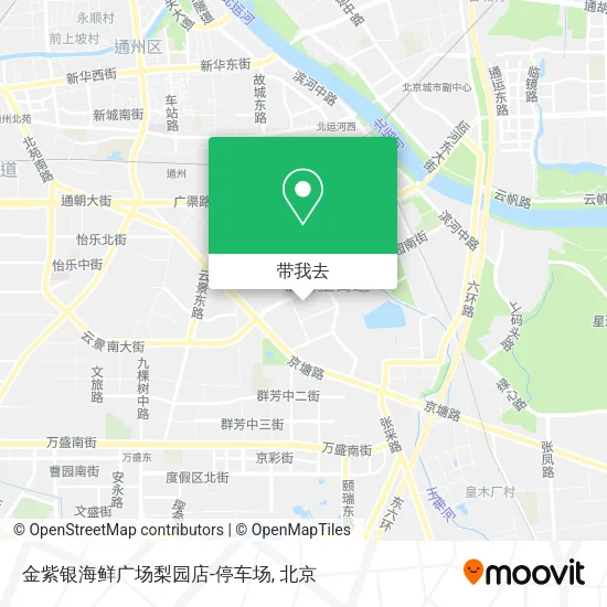 金紫银海鲜广场梨园店-停车场地图