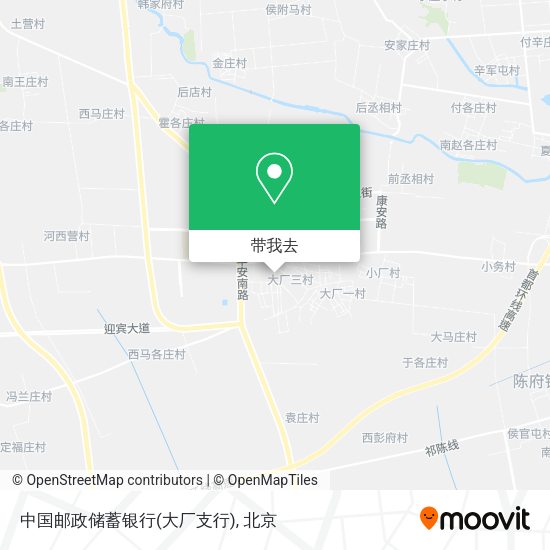中国邮政储蓄银行(大厂支行)地图