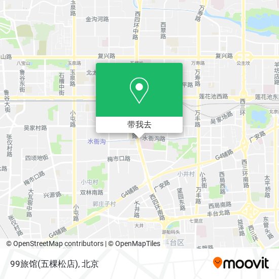 99旅馆(五棵松店)地图