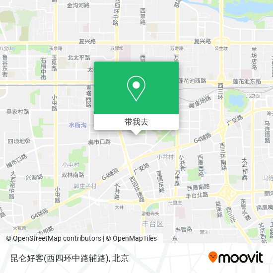昆仑好客(西四环中路辅路)地图