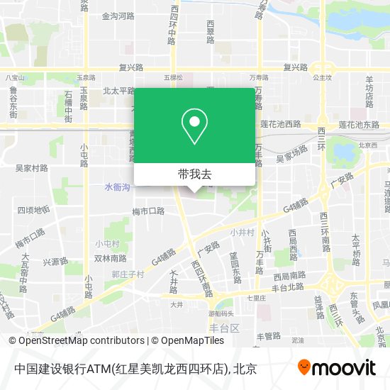中国建设银行ATM(红星美凯龙西四环店)地图