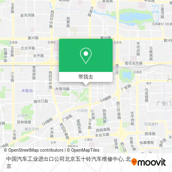 中国汽车工业进出口公司北京五十铃汽车维修中心地图