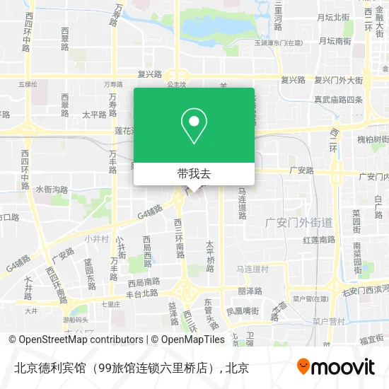 北京德利宾馆（99旅馆连锁六里桥店）地图