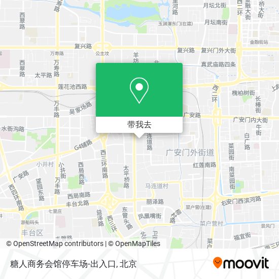 糖人商务会馆停车场-出入口地图