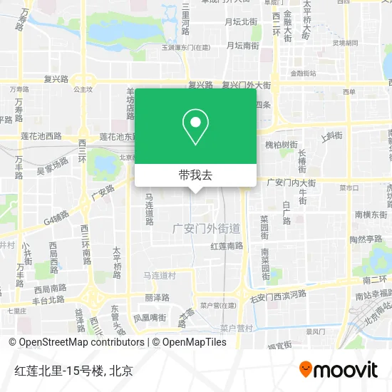 红莲北里-15号楼地图