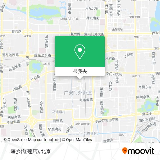 一屉乡(红莲店)地图