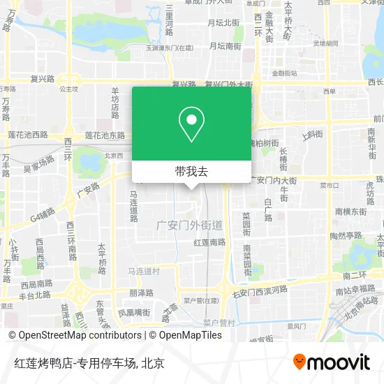 红莲烤鸭店-专用停车场地图