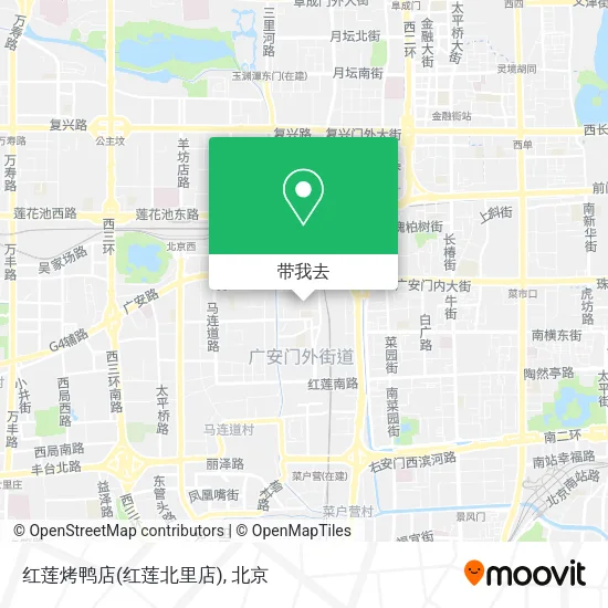红莲烤鸭店(红莲北里店)地图