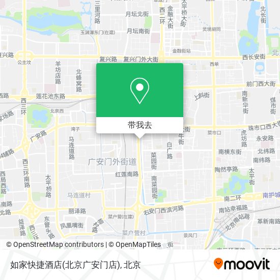 如家快捷酒店(北京广安门店)地图