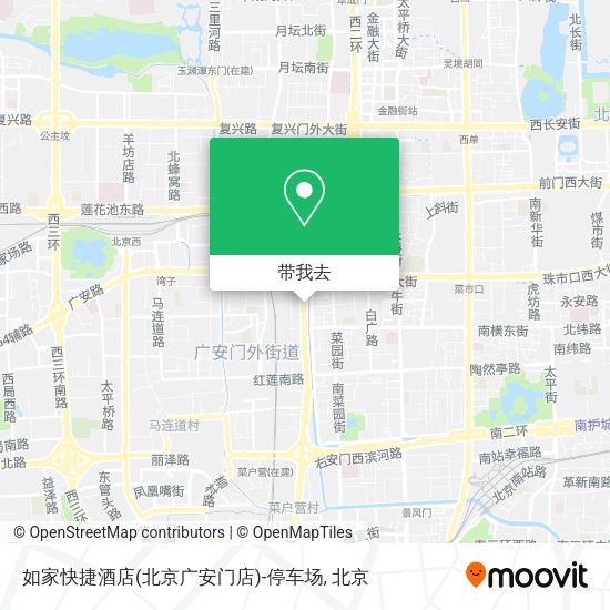 如家快捷酒店(北京广安门店)-停车场地图