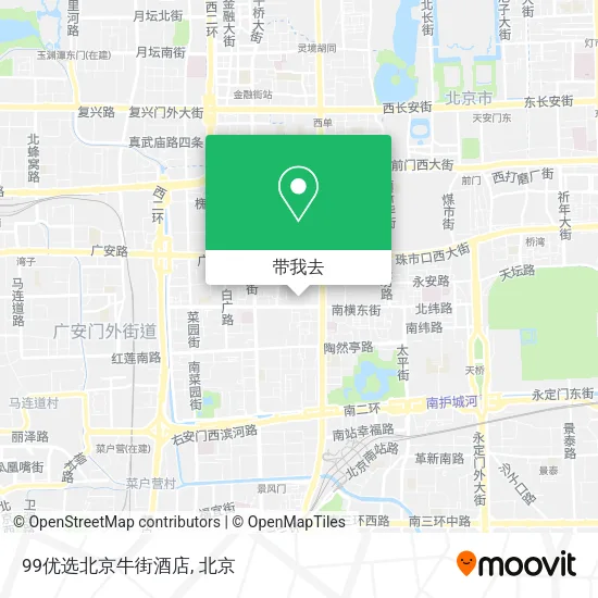 99优选北京牛街酒店地图