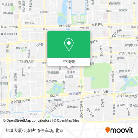 都城大厦-北侧占道停车场地图