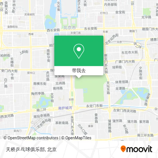 天桥乒乓球俱乐部地图