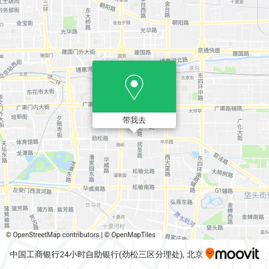 中国工商银行24小时自助银行(劲松三区分理处)地图