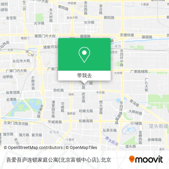 吾爱吾庐连锁家庭公寓(北京富顿中心店)地图