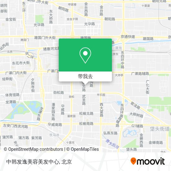 中韩发逸美容美发中心地图