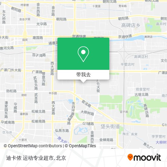 迪卡侬 运动专业超市地图