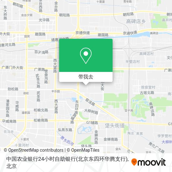 中国农业银行24小时自助银行(北京东四环华腾支行)地图