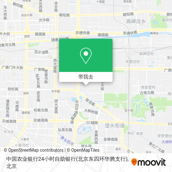 中国农业银行24小时自助银行(北京东四环华腾支行)地图