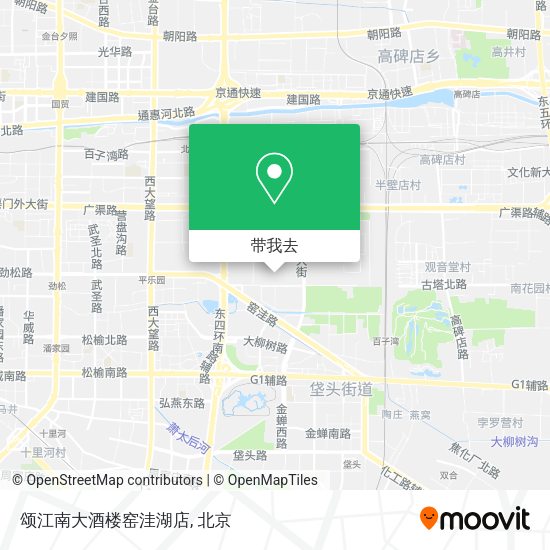 颂江南大酒楼窑洼湖店地图