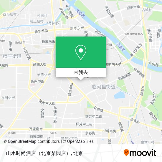 山水时尚酒店（北京梨园店）地图