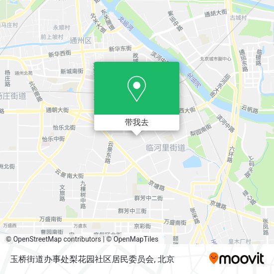 玉桥街道办事处梨花园社区居民委员会地图