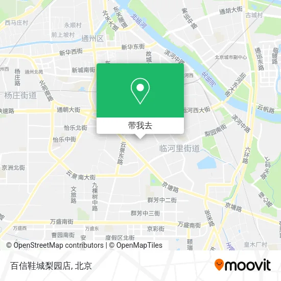 百信鞋城梨园店地图