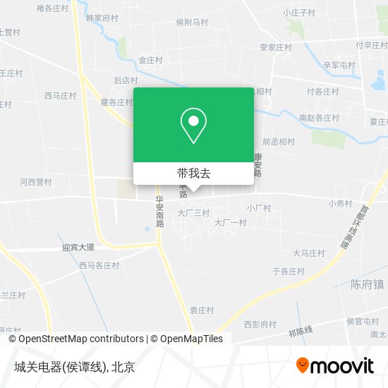 城关电器(侯谭线)地图