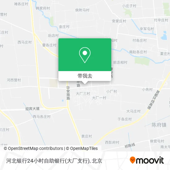 河北银行24小时自助银行(大厂支行)地图