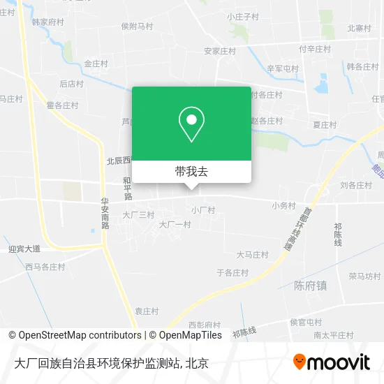 大厂回族自治县环境保护监测站地图