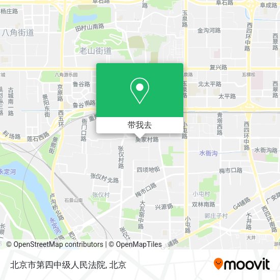 北京市第四中级人民法院地图