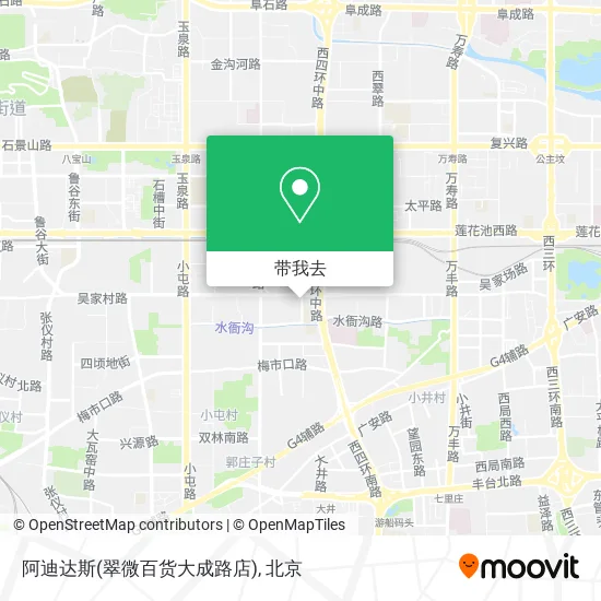 阿迪达斯(翠微百货大成路店)地图