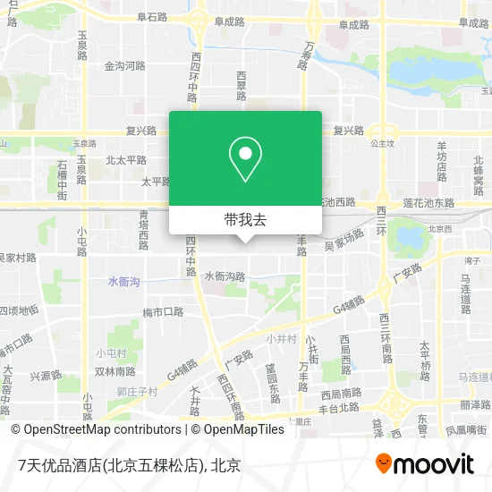 7天优品酒店(北京五棵松店)地图