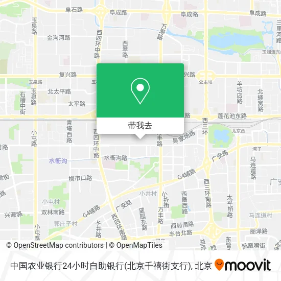 中国农业银行24小时自助银行(北京千禧街支行)地图
