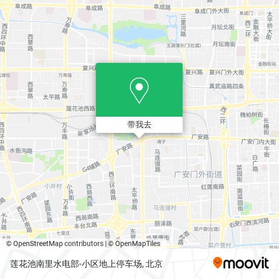 莲花池南里水电部-小区地上停车场地图
