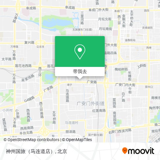 神州国旅（马连道店）地图