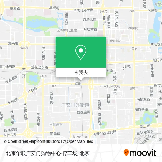 北京华联广安门购物中心-停车场地图