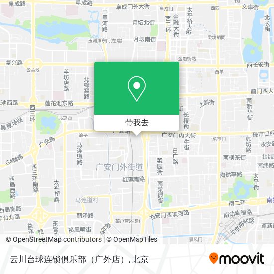 云川台球连锁俱乐部（广外店）地图