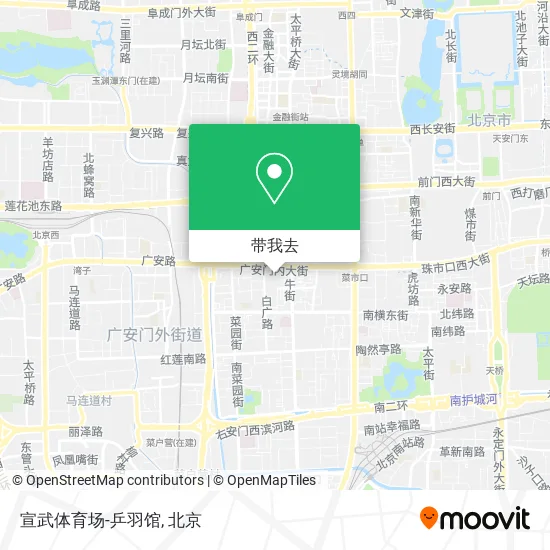 宣武体育场-乒羽馆地图