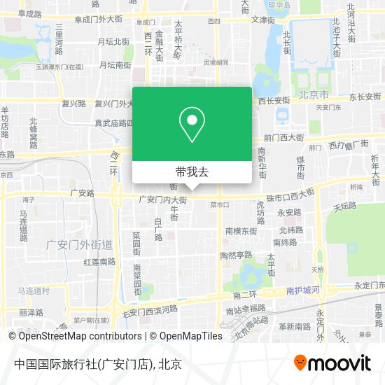 中国国际旅行社(广安门店)地图