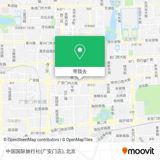 中国国际旅行社(广安门店)地图