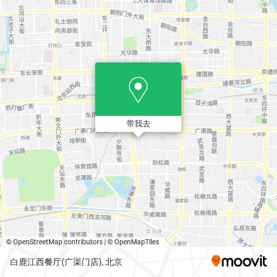 白鹿江西餐厅(广渠门店)地图