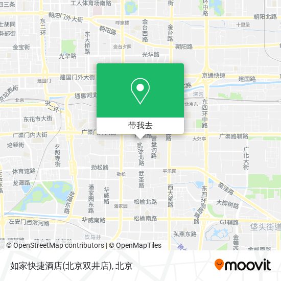 如家快捷酒店(北京双井店)地图