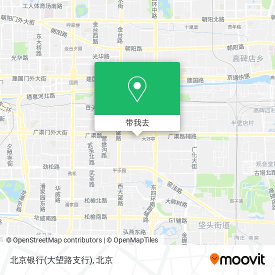 北京银行(大望路支行)地图