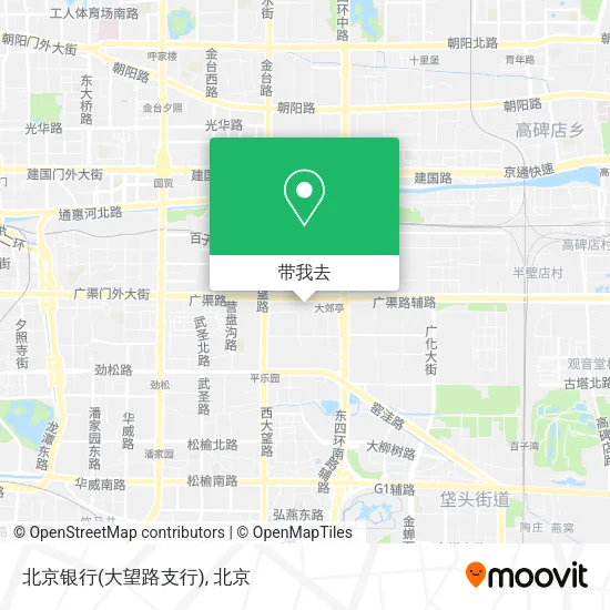北京银行(大望路支行)地图