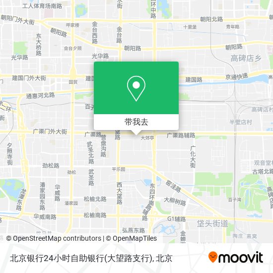 北京银行24小时自助银行(大望路支行)地图