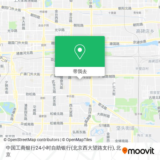 中国工商银行24小时自助银行(北京西大望路支行)地图